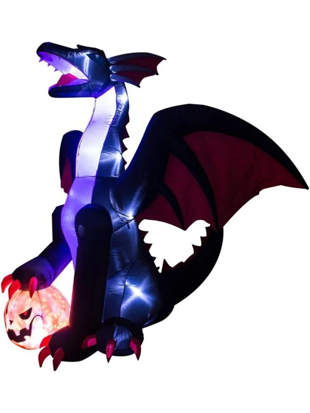 8ft Inflatable Halloween Dragon Decoration | Outdoor Indoor Yard Party Display
